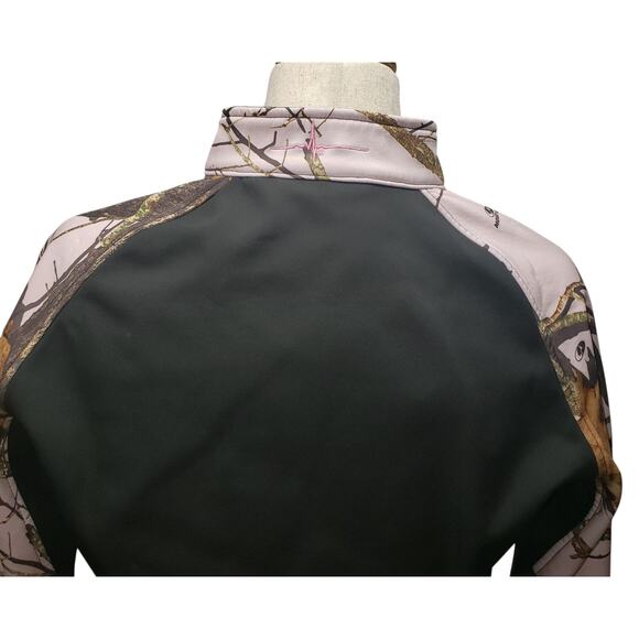 Mossy Oak Women’s Black & Pink Camo Jacket Sz L Outdoor Hunting Streetwear - Picture 7 of 13